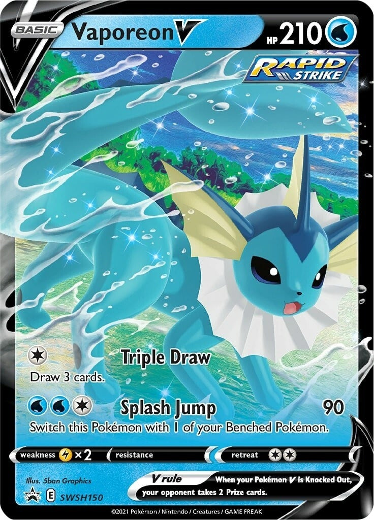 Image for Vaporeon V - SWSH150 (SWSH150) (SWSH: Sword & Shield Promo Cards) - Pokemon