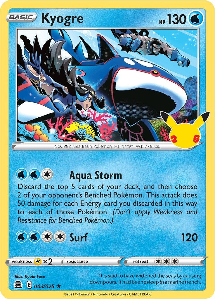 Image for Kyogre (003/025) (Celebrations) - Pokemon
