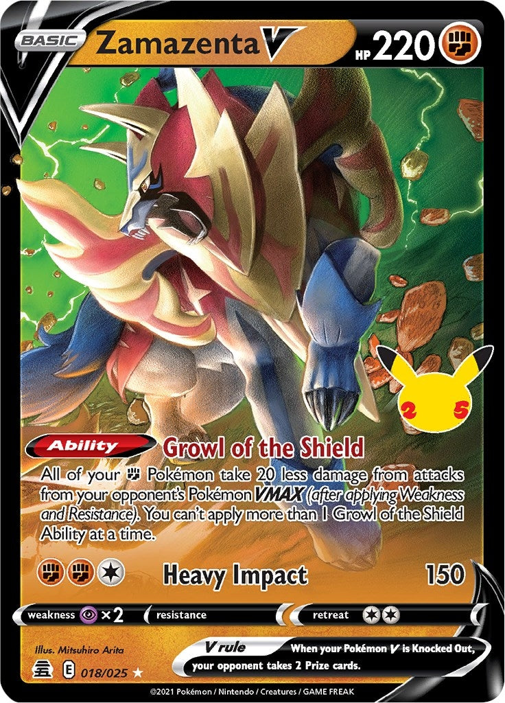 Image for Zamazenta V (018/025) (Celebrations) - Pokemon