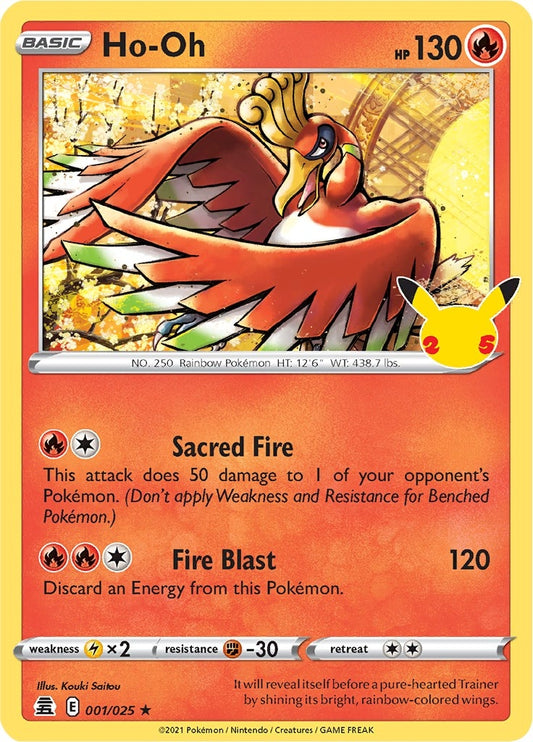 Image for Ho-Oh (001/025) (Celebrations) - Pokemon