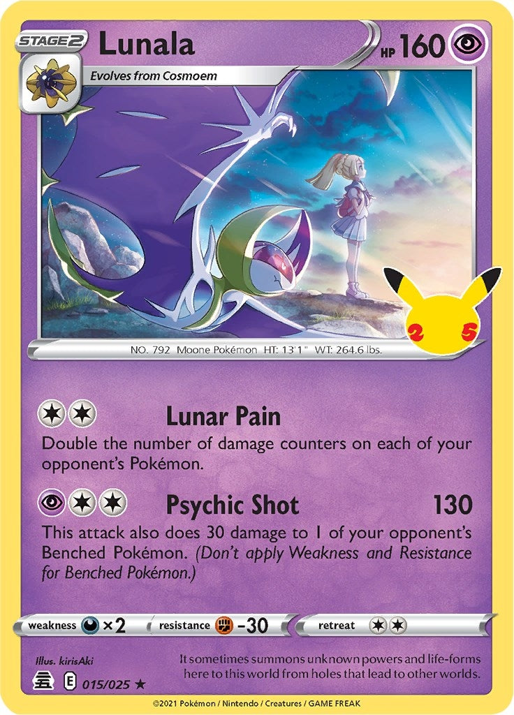 Image for Lunala (015/025) (Celebrations) - Pokemon
