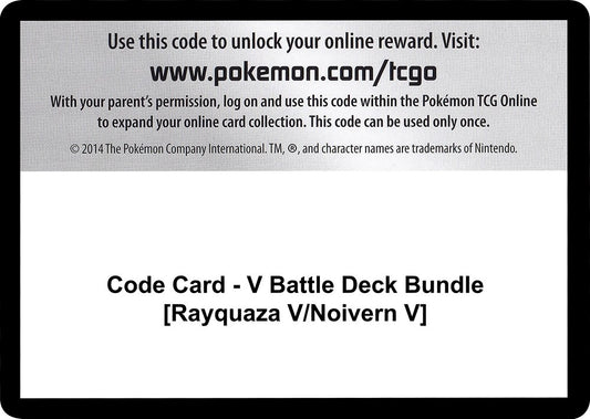 Image for Code Card - V Battle Deck Bundle [Rayquaza V/Noivern V] (Miscellaneous Cards & Products) - Pokemon