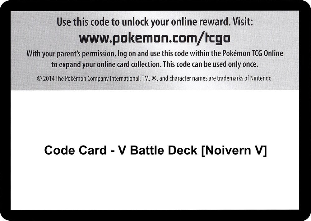 Image for Code Card - V Battle Deck [Noivern V] (Miscellaneous Cards & Products) - Pokemon