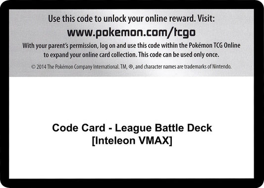 Image for Code Card - League Battle Deck [Inteleon VMAX] (Miscellaneous Cards & Products) - Pokemon