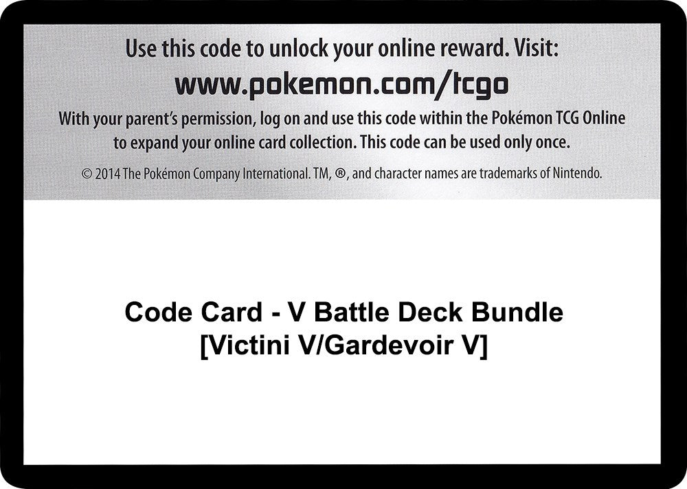 Image for Code Card - V Battle Deck Bundle [Victini V/Gardevoir V] (Miscellaneous Cards & Products) - Pokemon