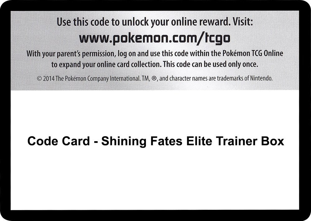 Image for Code Card - Shining Fates Elite Trainer Box - Pokemon