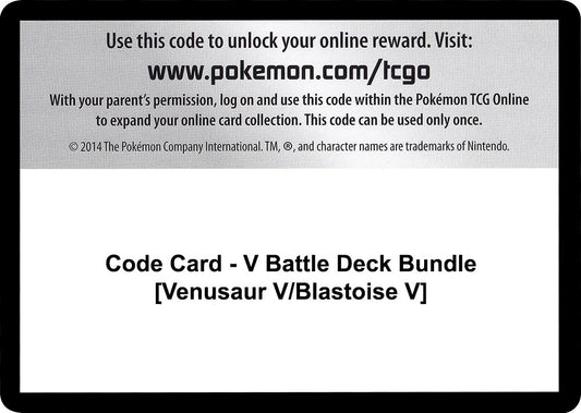 Image for Code Card - V Battle Deck Bundle [Venusaur V/Blastoise V] (Miscellaneous Cards & Products) - Pokemon