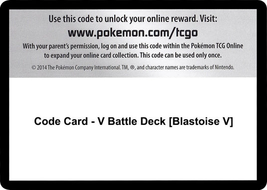 Image for Code Card - V Battle Deck [Blastoise V] (Miscellaneous Cards & Products) - Pokemon