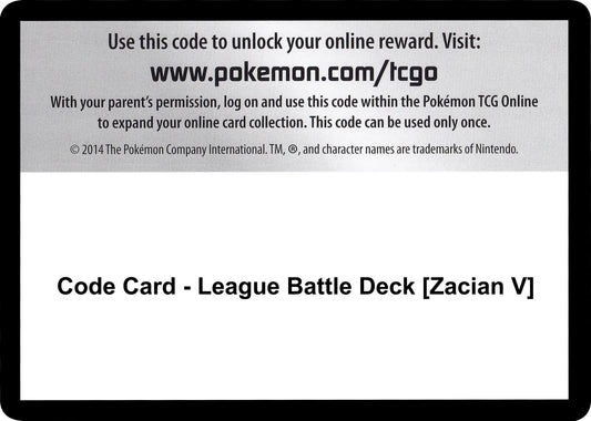 Image for Code Card - League Battle Deck [Zacian V] (Miscellaneous Cards & Products) - Pokemon