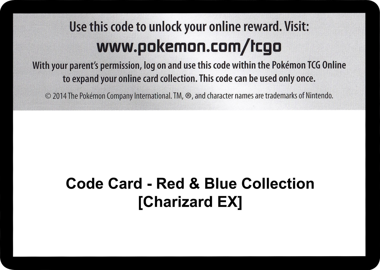 Image for Code Card - Red & Blue Collection [Charizard EX] (Generations) - Pokemon