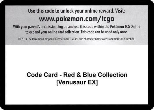 Image for Code Card - Red & Blue Collection [Venusaur EX] (Generations) - Pokemon