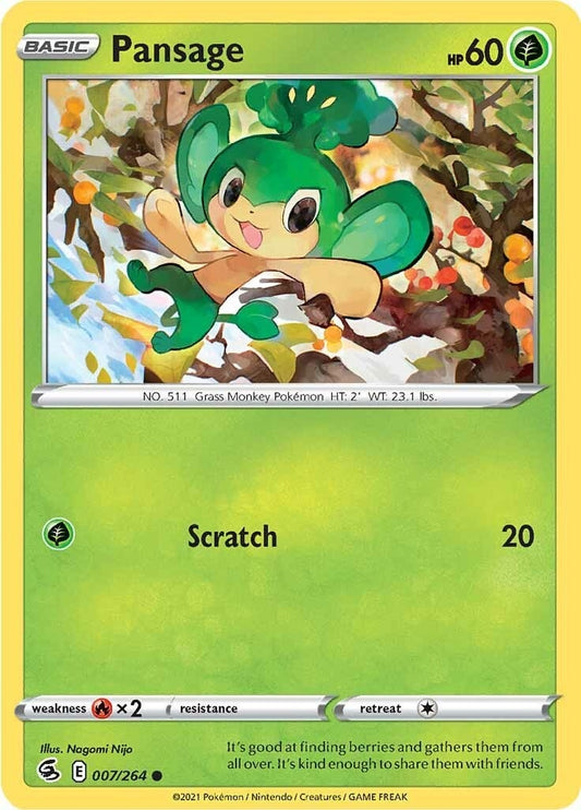 Image for Pansage (007/264) (SWSH08: Fusion Strike) - Pokemon