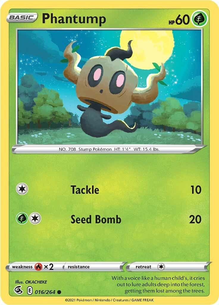 Image for Phantump (016/264) (SWSH08: Fusion Strike) - Pokemon