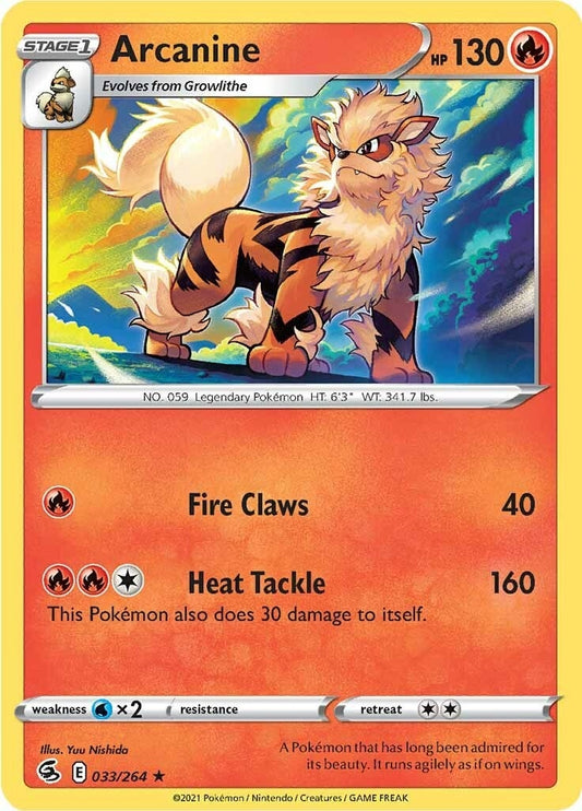 Image for Arcanine (033/264) (SWSH08: Fusion Strike) - Pokemon