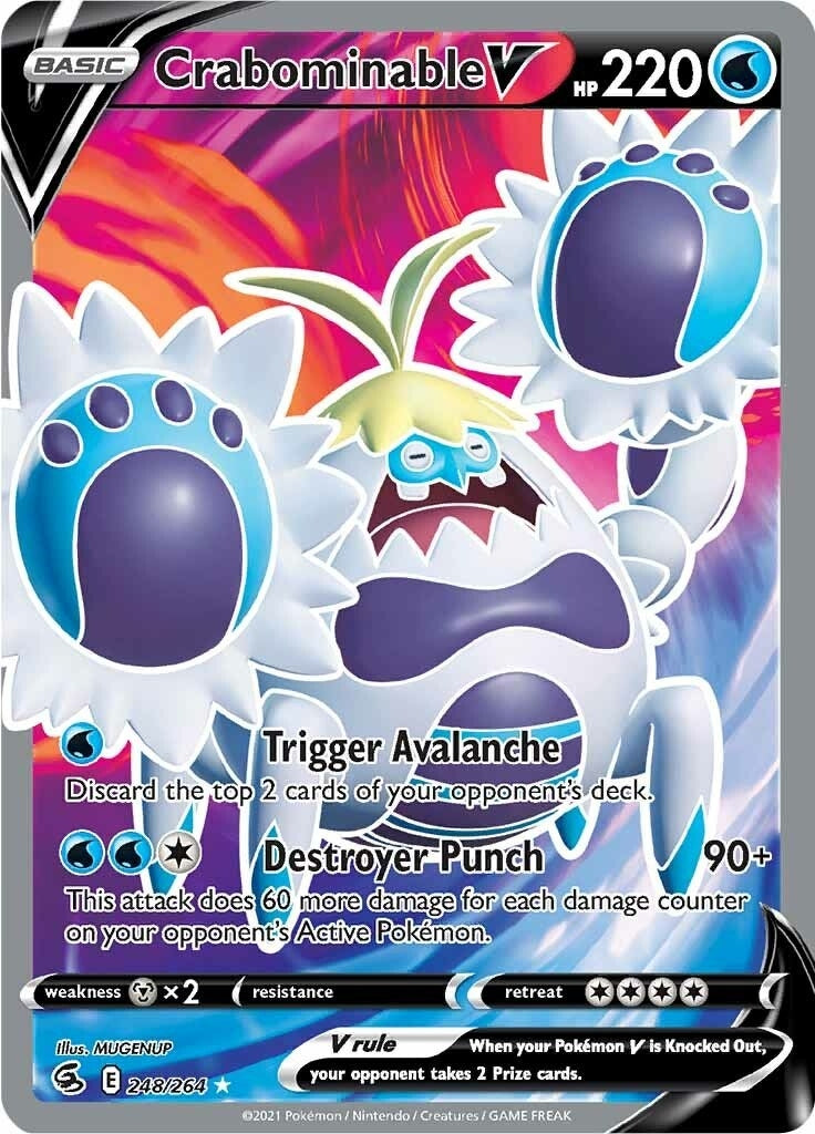 Image for Crabominable V (Full Art) (248/264) (SWSH08: Fusion Strike) - Pokemon