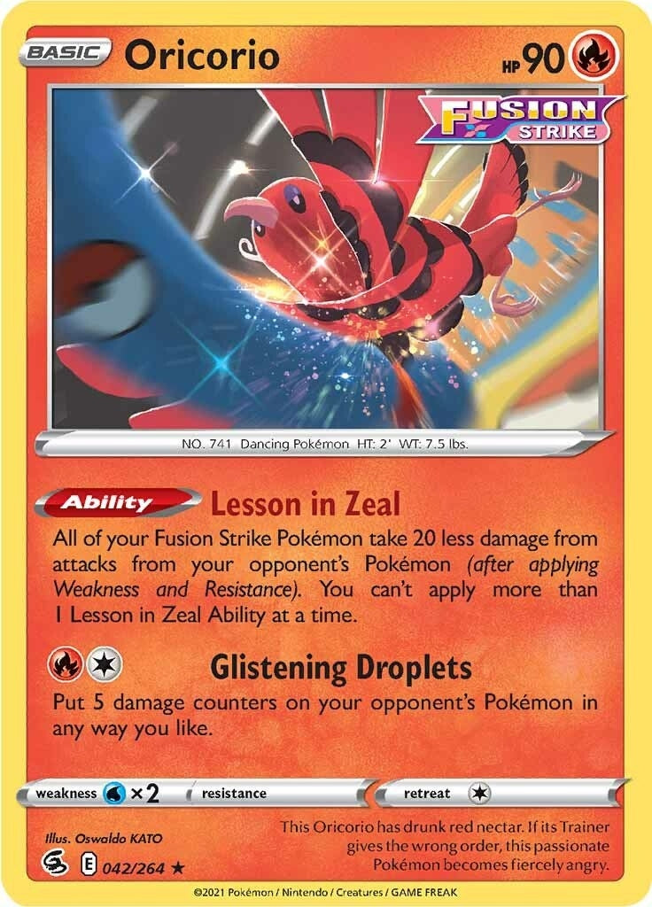 Image for Oricorio (042/264) (SWSH08: Fusion Strike) - Pokemon