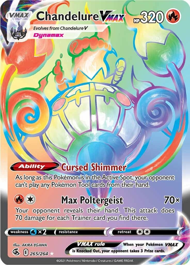 Image for Chandelure VMAX (Secret) (265/264) (SWSH08: Fusion Strike) - Pokemon
