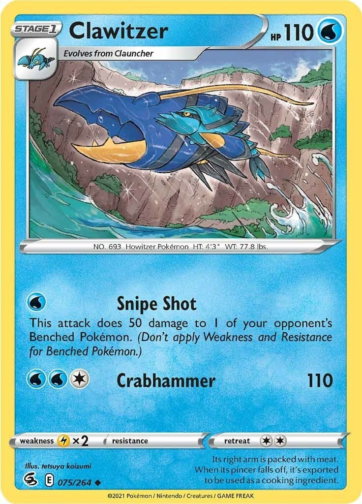 Image for Clawitzer (075/264) (SWSH08: Fusion Strike) - Pokemon