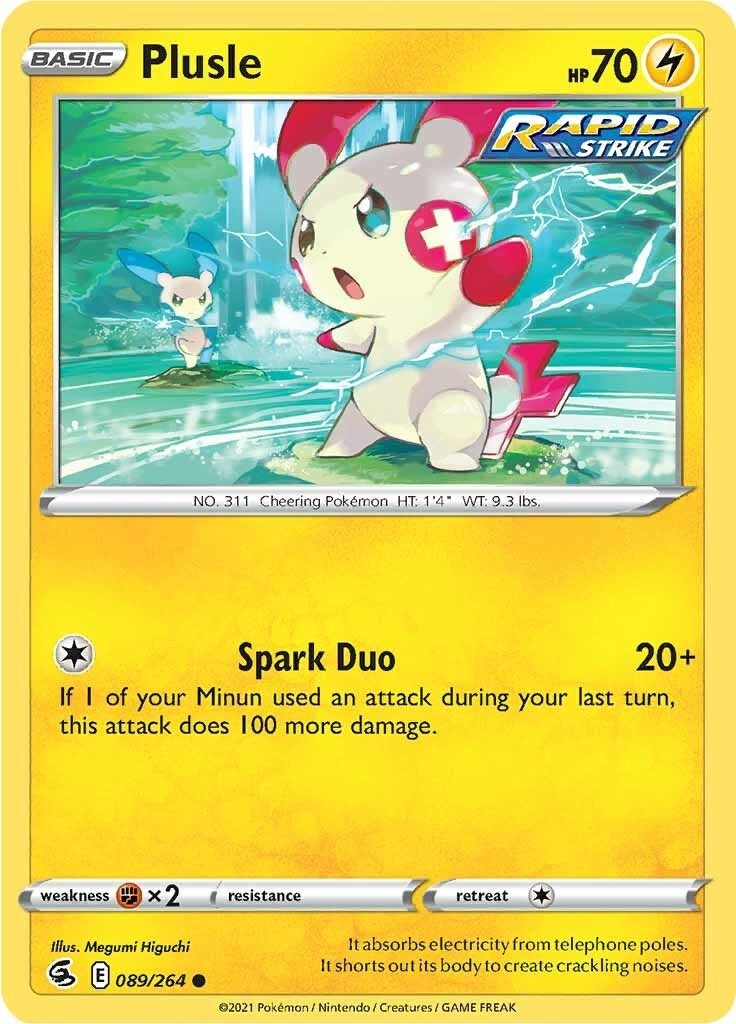 Image for Plusle (089/264) (SWSH08: Fusion Strike) - Pokemon