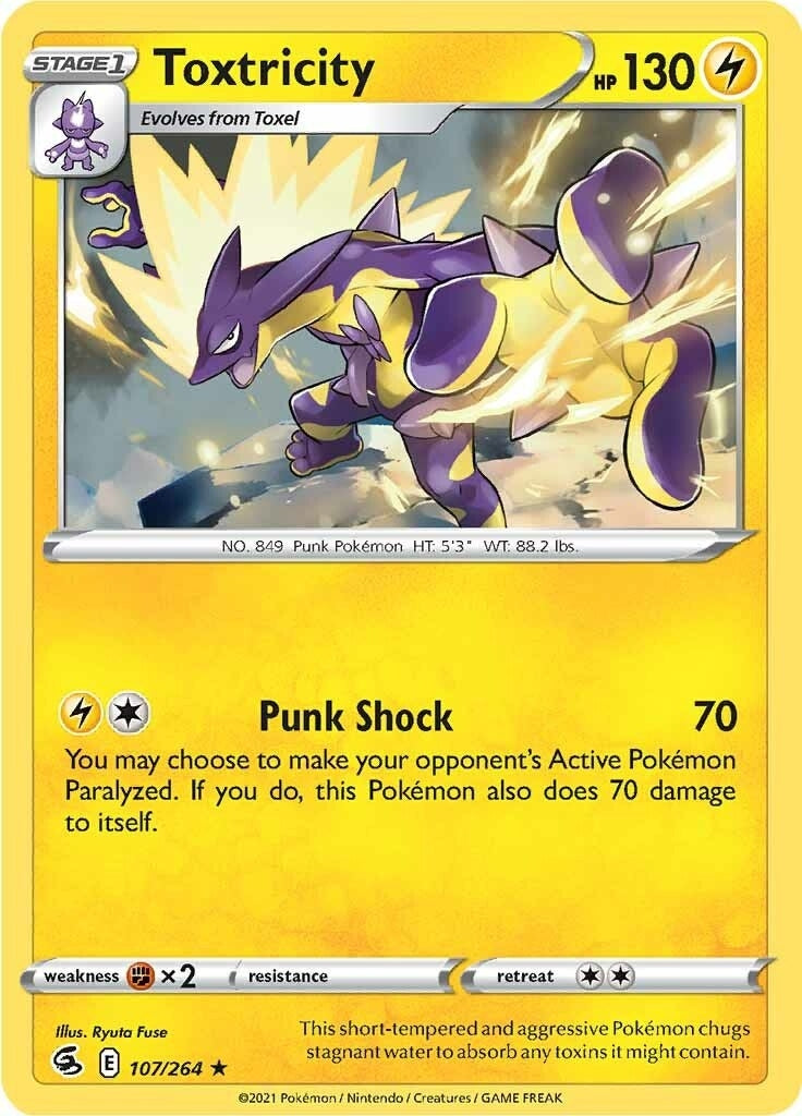 Image for Toxtricity (107) (107/264) (SWSH08: Fusion Strike) - Pokemon