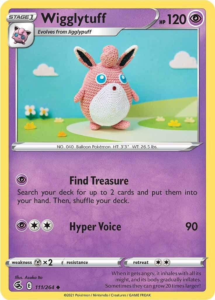 Image for Wigglytuff (111/264) (SWSH08: Fusion Strike) - Pokemon
