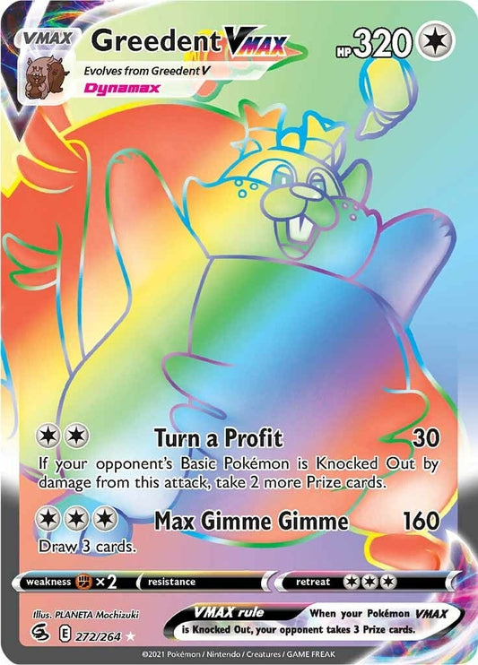 Image for Greedent VMAX (Secret) (272/264) (SWSH08: Fusion Strike) - Pokemon