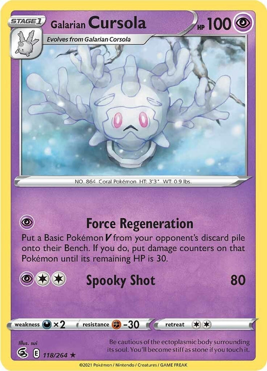 Image for Galarian Cursola (118/264) (SWSH08: Fusion Strike) - Pokemon