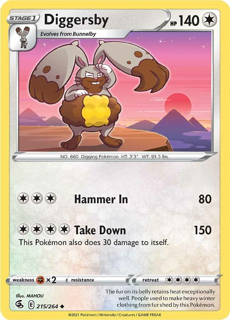 Image for Diggersby (215/264) (SWSH08: Fusion Strike) - Pokemon