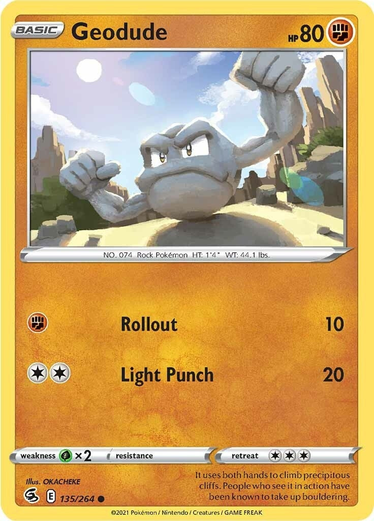 Image for Geodude (135/264) (SWSH08: Fusion Strike) - Pokemon