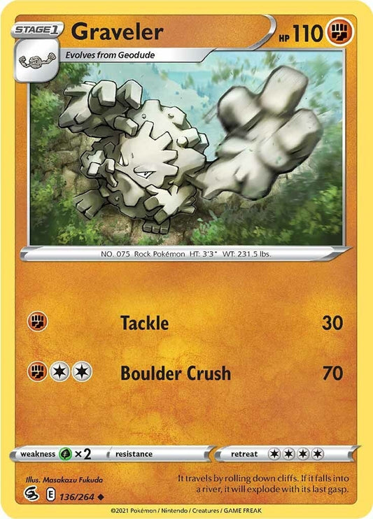 Image for Graveler (136/264) (SWSH08: Fusion Strike) - Pokemon