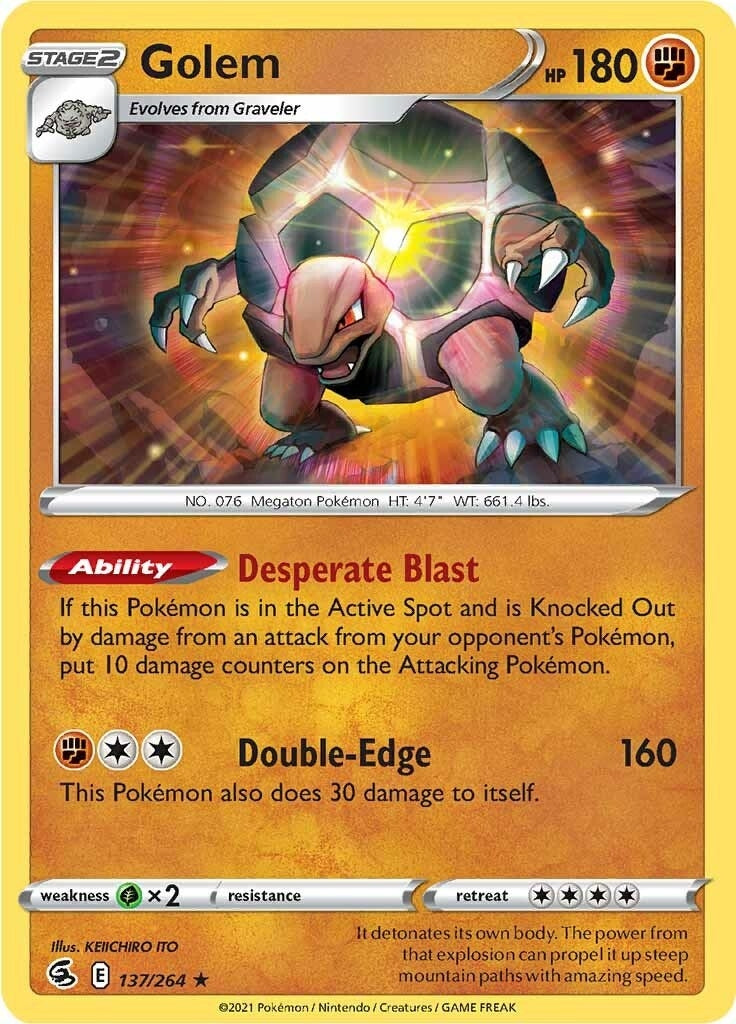 Image for Golem (137/264) (SWSH08: Fusion Strike) - Pokemon