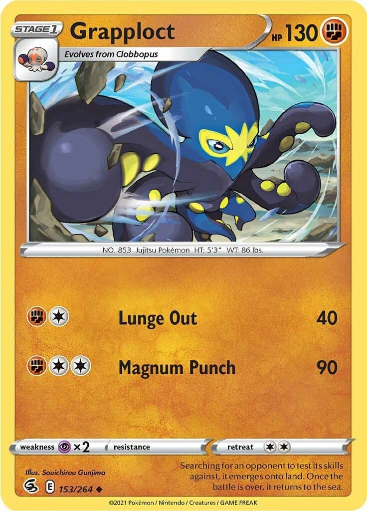 Image for Grapploct (153/264) (SWSH08: Fusion Strike) - Pokemon