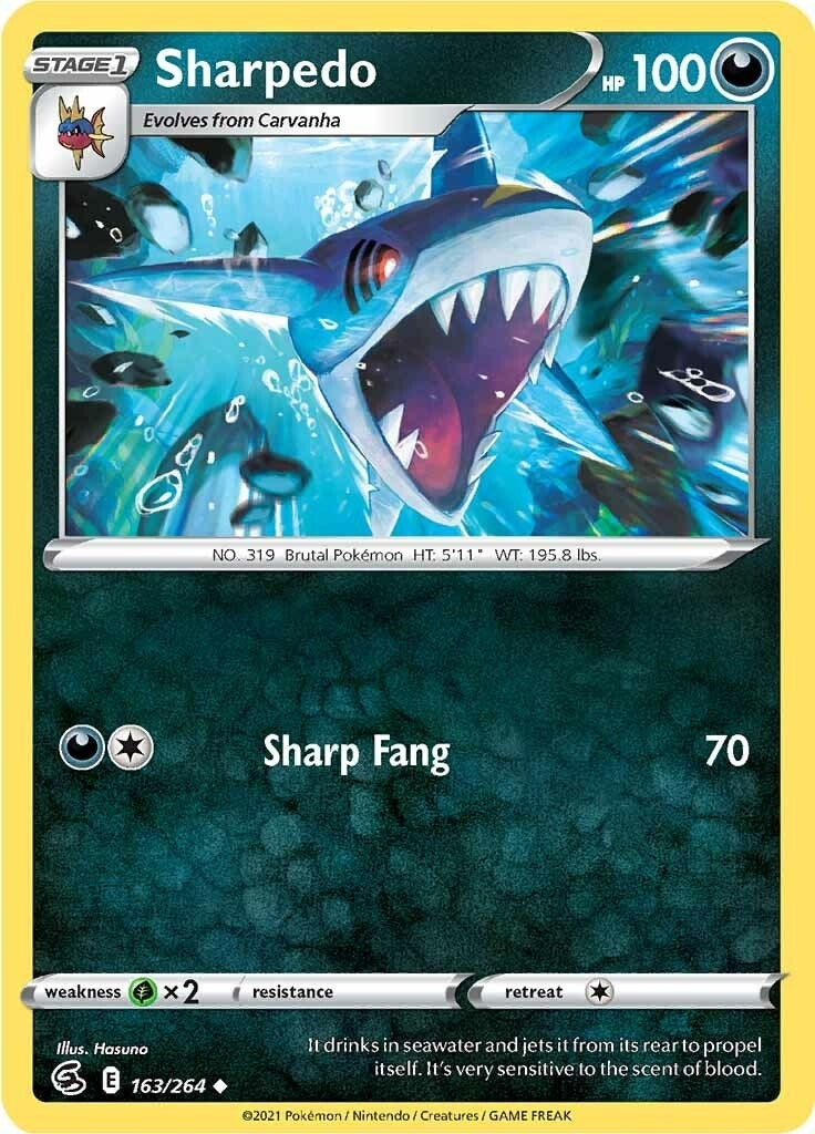 Image for Sharpedo (163/264) (SWSH08: Fusion Strike) - Pokemon