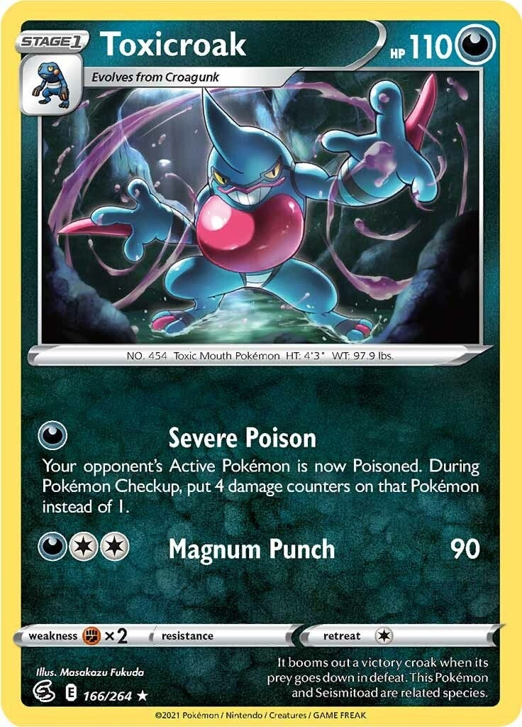 Image for Toxicroak (166/264) (SWSH08: Fusion Strike) - Pokemon