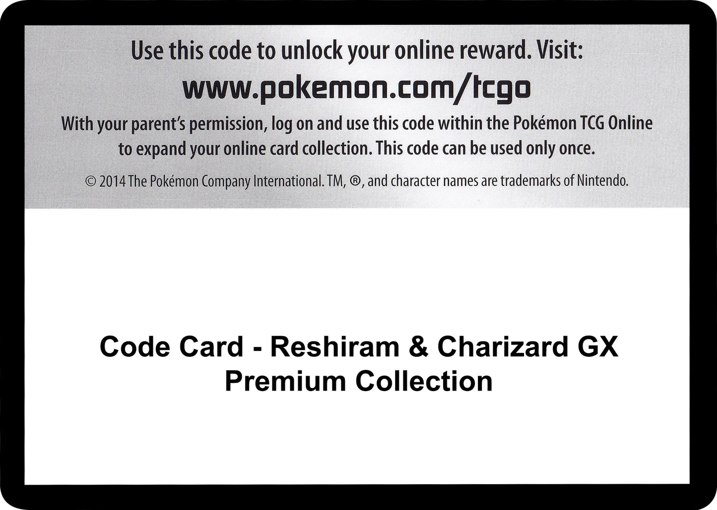 Image for Code Card - Reshiram & Charizard GX Premium Collection (Miscellaneous Cards & Products) - Pokemon