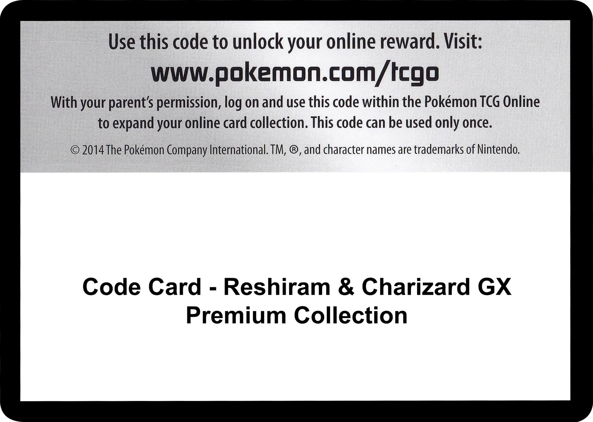 Image for Code Card - Reshiram & Charizard GX Premium Collection (Miscellaneous Cards & Products) - Pokemon