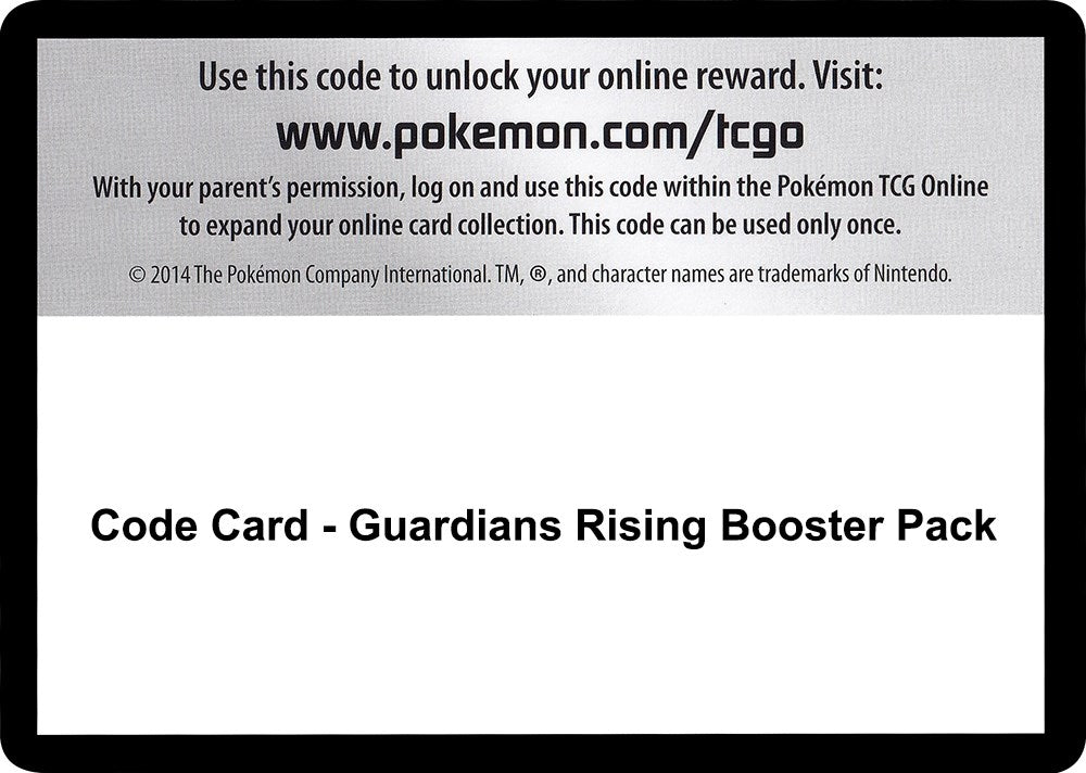 Image for Code Card - Guardians Rising Booster Pack - Pokemon