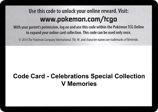 Image for Code Card - Celebrations Special Collection - V Memories (Celebrations) - Pokemon