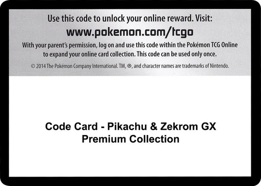 Image for Code Card - Pikachu & Zekrom GX Premium Collection (Miscellaneous Cards & Products) - Pokemon