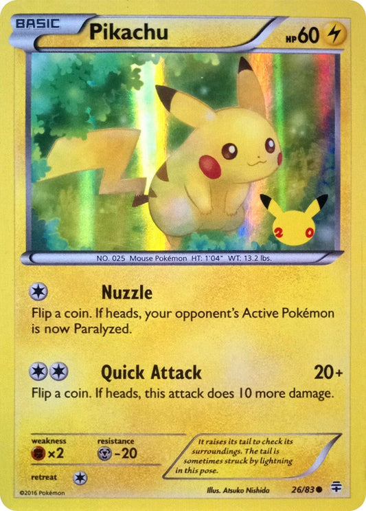 Image for Pikachu - 26/83 (20th Anniversary) (026/083) (Miscellaneous Cards & Products) - Pokemon