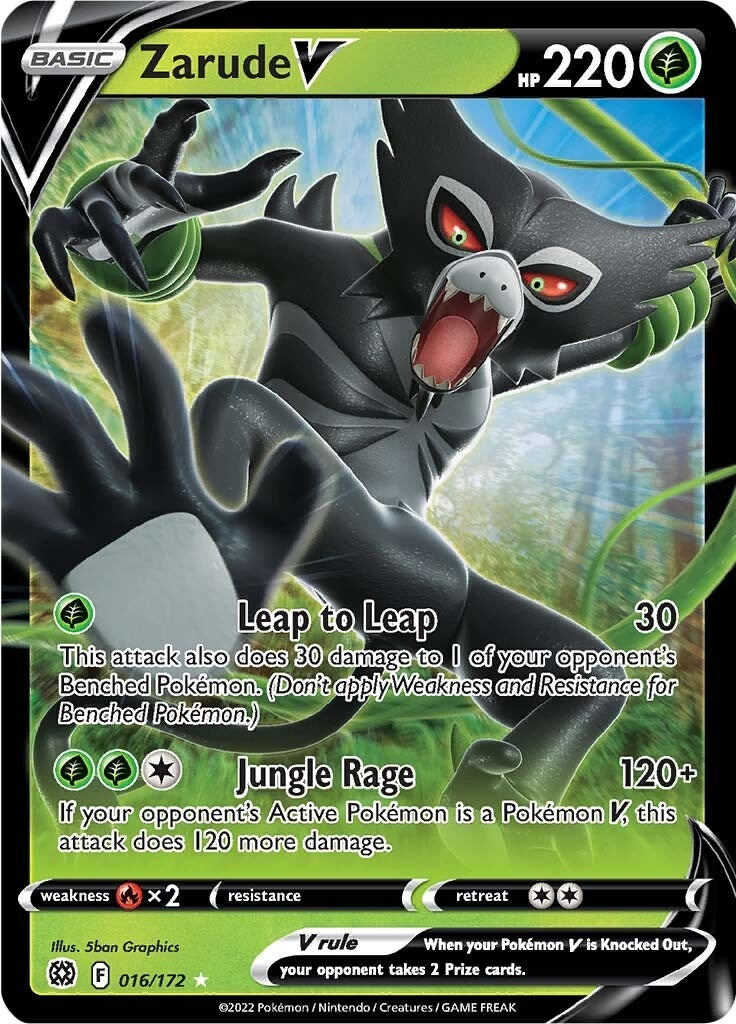 Image for Zarude V (016/172) (SWSH09: Brilliant Stars) - Pokemon