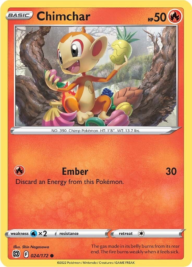 Image for Chimchar (024/172) (SWSH09: Brilliant Stars) - Pokemon