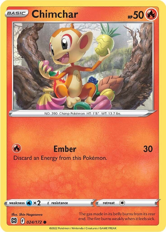 Image for Chimchar (024/172) (SWSH09: Brilliant Stars) - Pokemon