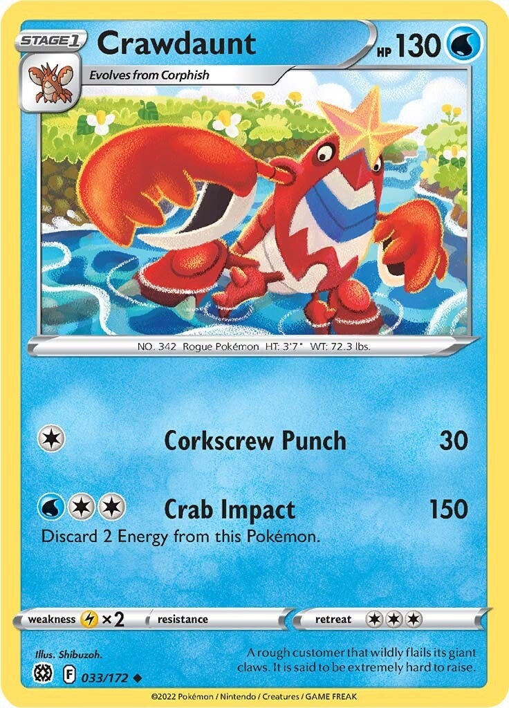 Image for Crawdaunt (033/172) (SWSH09: Brilliant Stars) - Pokemon