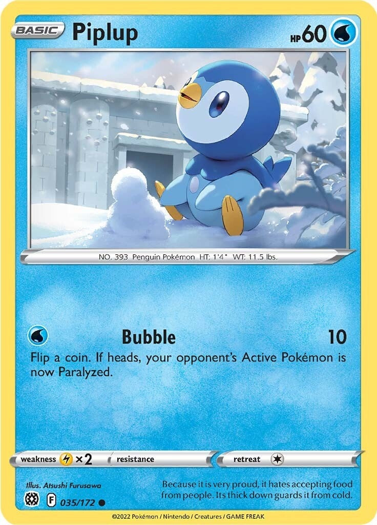Image for Piplup (035/172) (SWSH09: Brilliant Stars) - Pokemon