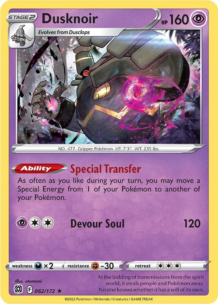 Image for Dusknoir (062/172) (SWSH09: Brilliant Stars) - Pokemon