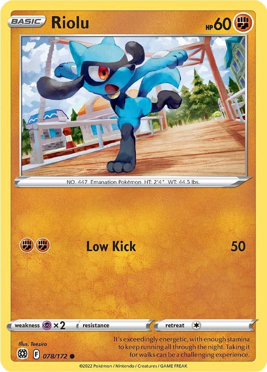 Image for Riolu (078/172) (SWSH09: Brilliant Stars) - Pokemon