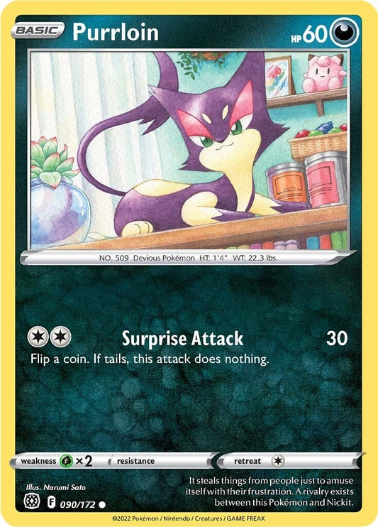 Image for Purrloin (090/172) (SWSH09: Brilliant Stars) - Pokemon