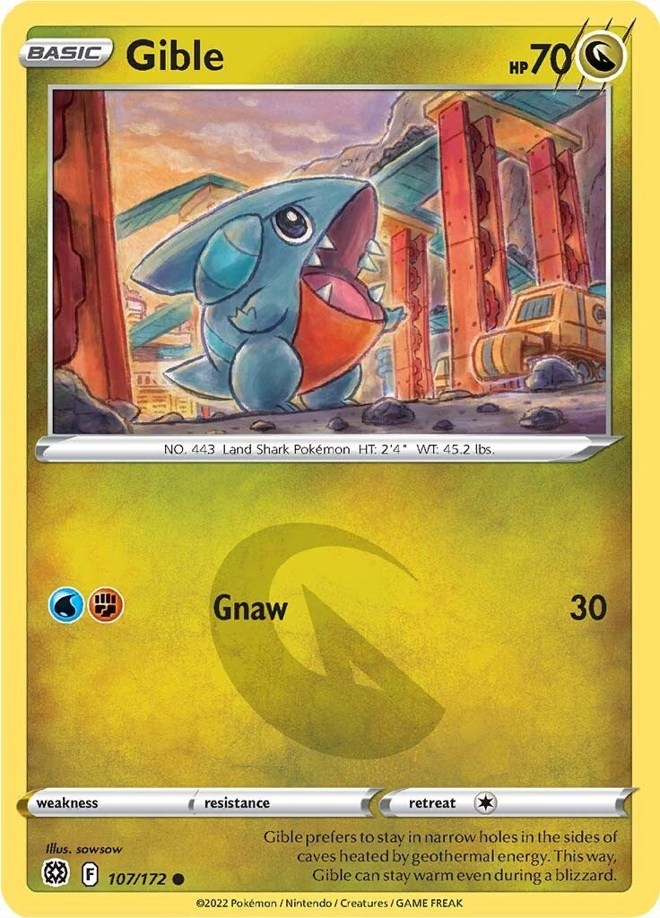 Image for Gible (107/172) (SWSH09: Brilliant Stars) - Pokemon