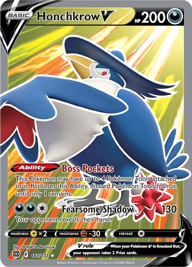 Image for Honchkrow V (Full Art) (161/172) (SWSH09: Brilliant Stars) - Pokemon